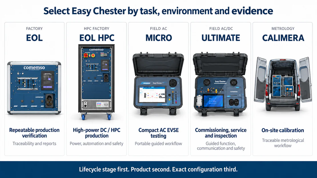 Selection of Easy Chester EOL, EOL HPC, Micro, Ultimate and Calimera by task, environment and evidence