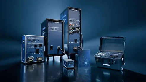 EVCA-Plattform mit comframe, EVCA ComOnly, EVCA Interop, EVCA Multi Mobile, EVCA Flex und IEC-61851-23-Prüfrack