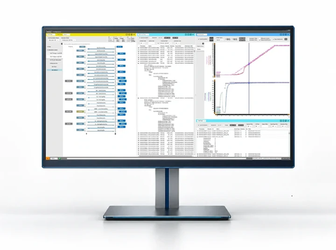 Representative charging analysis view with communication, timing and electrical measurements