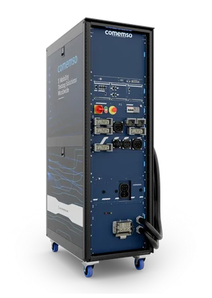 EVCA Flex rack for charging simulation, communication, measurement and external power integration
