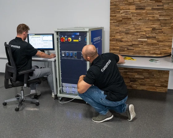 Battery Cell Simulator in use at comemso.