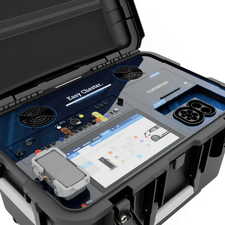 Easy Chester guided user interface for charging-station tests and documented results