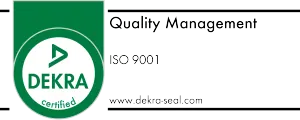 DEKRA Certified Quality Management ISO 9001 seal