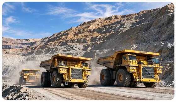 Bergbau-Lkw in einem Tagebau