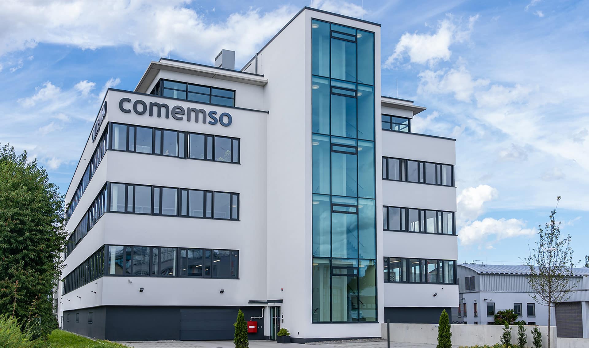 The comemso company building in Ostfildern near Stuttgart