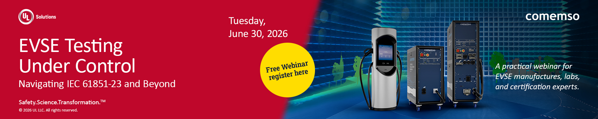 Free Webinar - EVSE Testing Under Control - Navigating IEC 61851-23 and Beyond Webinar-Banner - EVSE Testing Under Control - Navigating IEC 61851-23 and Beyond